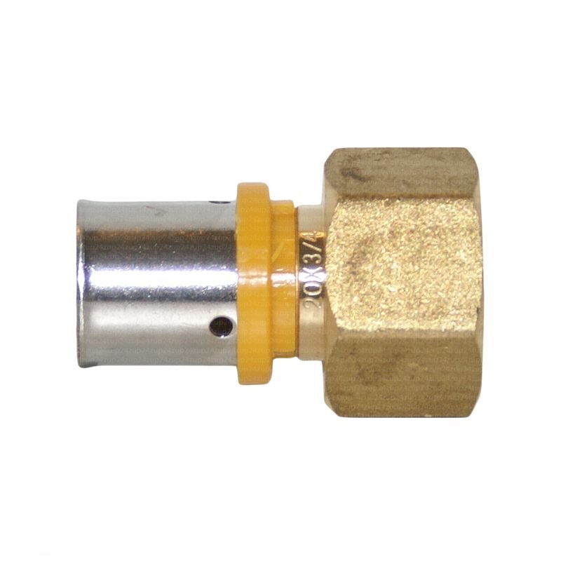 Gas Pressfitting Übergangsmuffe für Verbundrohr 20mm x 1/2″